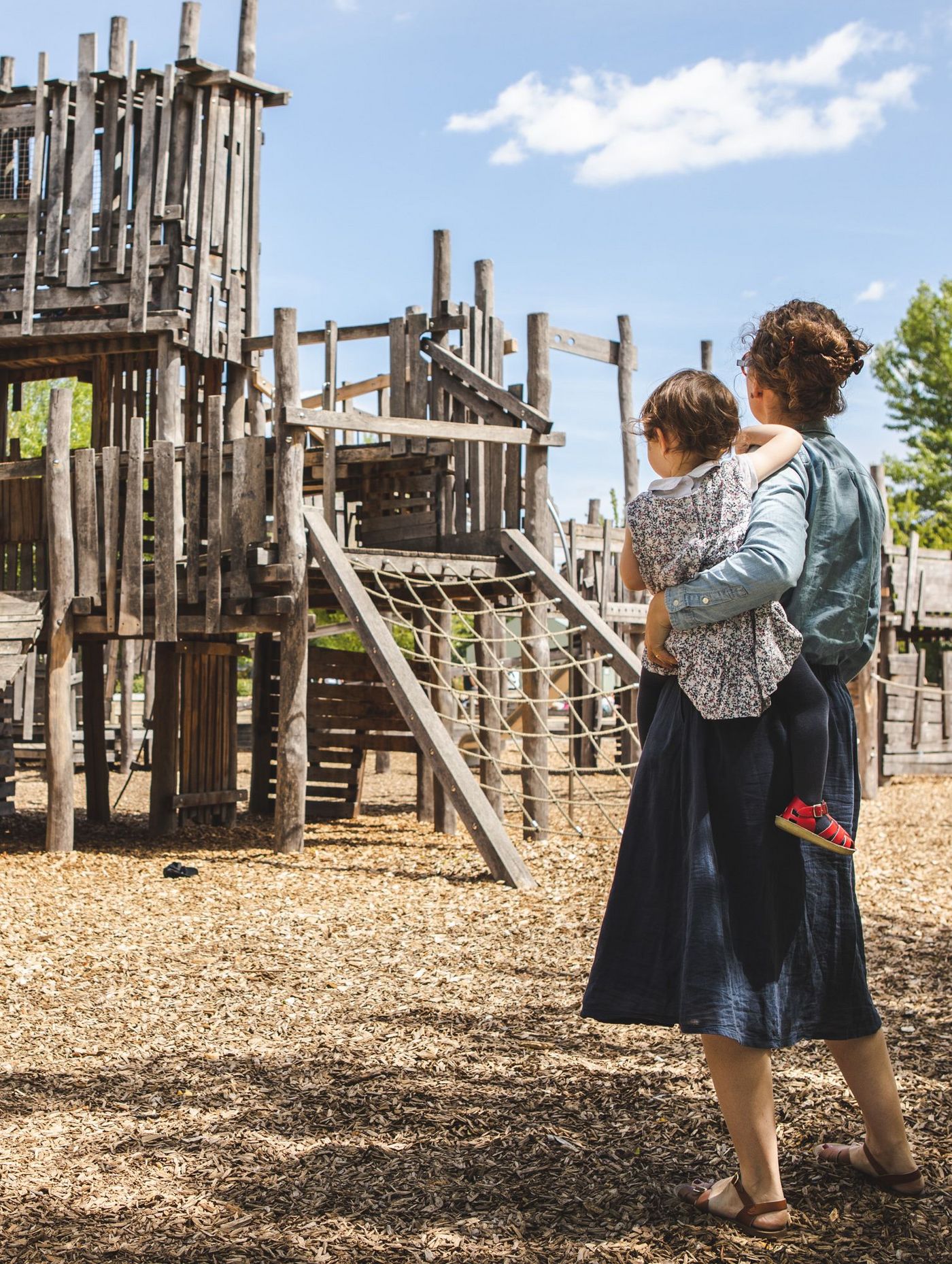 Der Spielplatz im Gleisdreieck Park.