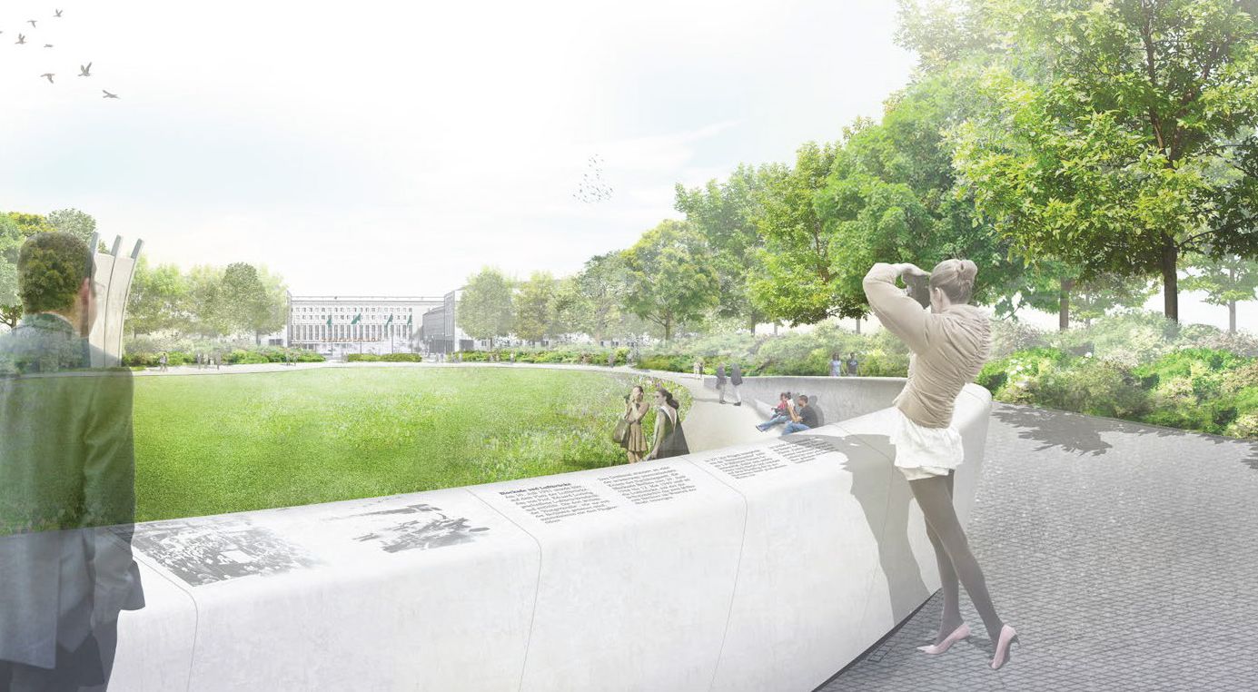 Visualisierung des zukünftigen Gartendenkmals am Platz der Luftbrücke